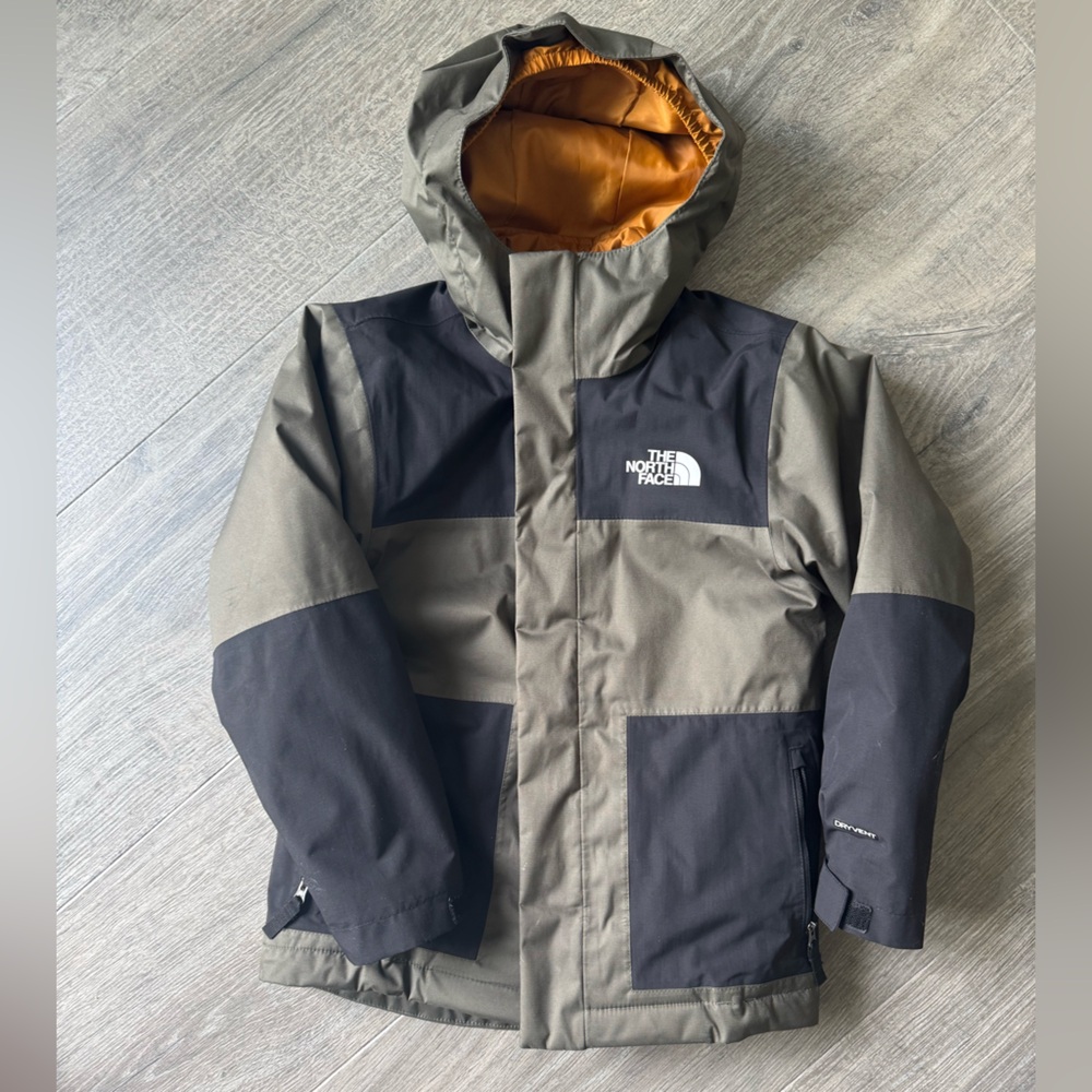 The North Face Boys Black and Olive Tri-Climate Performance Jacket